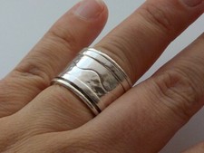 Lovely Sterling Silver Wide Spinner Ring