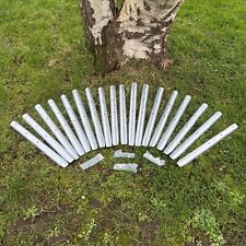 Lawn Edging Wooden Log Roll Metal Stakes (Pack of 20)