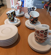 illy espresso cups sogni colorati set (Opened Never Used) (x9 Saucer 9 cups)