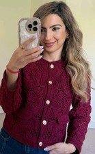 Zara Macrame Knit Cardigan