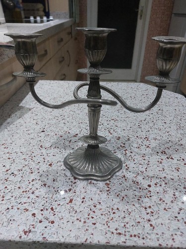 Vintage three arm candelabra - vintage,