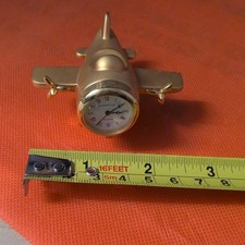 Vintage Quartz Mini Clock plane  Desk or Shelf Decor