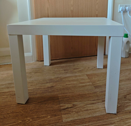 Ikea white square wooden side - square,