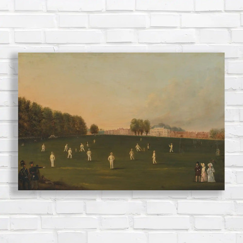 Vintage cricket match canvas - vintage,