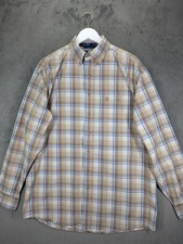 Wrangler George Strait Cowboy-Cut Collection Shirt Mens XL Button Down Beige 