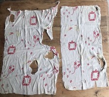 Vintage FeedSack Cloth Cotton Fabric Quilt Backing Art Deco Distressed Time Worn