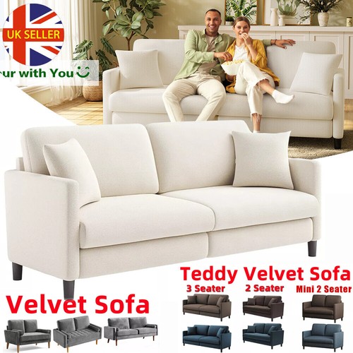 Seater teddy velvet sofa - 3,