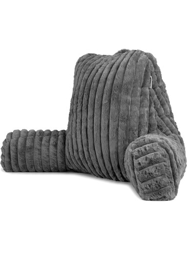 Grey reading pillow shredded - reading,