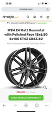 Alloy wheels - MSW 24 Matt Gunmetal with Polished Face 15x6.50 4x100 ET43