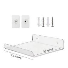Clear acrylic floating shelves - clear,