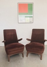Pair of Greaves and Thomas Teak Armchairs 1960s Midcentury Vintage Retro Danish