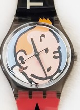 Tintin Swatch Watch 75th Anniversary Limited Edition 2004 Moulinsart Collectable