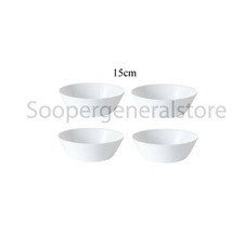4 x White dinner Plates Bowls Side Sandwich Dessert Cereal Crockery