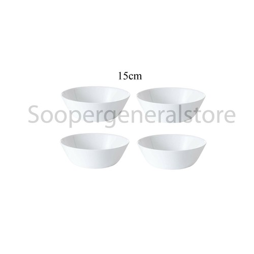 White dinner plates bowls - 4,
