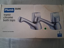 Plumb Sure Topaz Chrome Bath Taps 3/4"  Quarter Turn  BATH TAPS