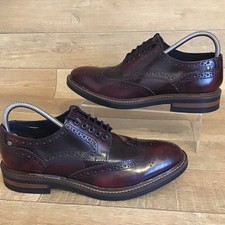 BASE LONDON WOBURN HI SHINE OXBLOOD LEATHER BROGUE SHOES UK 8 - EU 42 - US 9