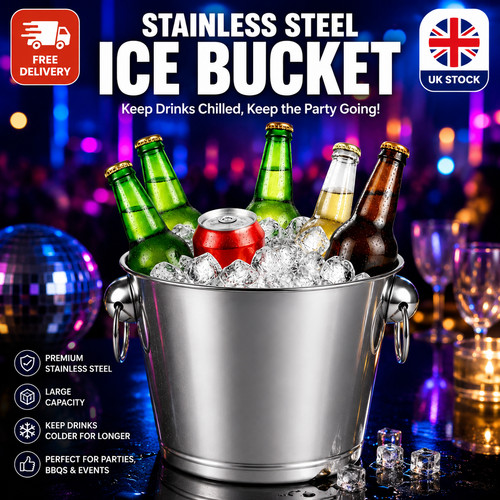 Stainless steel ice bucket - stainless,