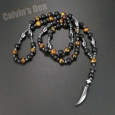 Tiger Eye Matte Black Obsidian