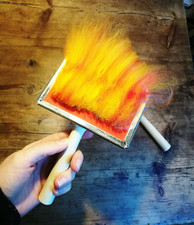  Handle Shedding Wool Carding Combs Felting Hand Carders Preparation Pet Brush