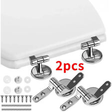 2Pcs Chrome WC Toilet Seat