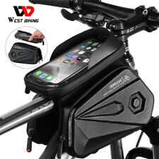 WEST BIKING Bicycle Front Frame Bag Waterproof MTB Road Bike Top Tube Phone Bag