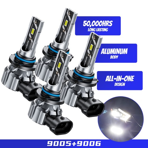 4pcs 9006 9005 led white - 4pcs,