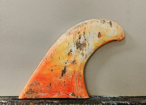 Old surfboard fin - surfboard,