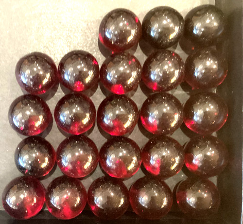 20mm clear red glass - 20mm,