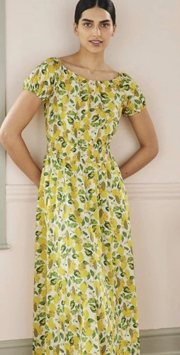 Boden lemon print - lemon, midi