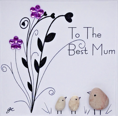 Best mum pebble art - mum, picture