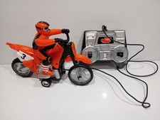 Dickie Spielzeug Vintage RC Motorbike with Rider Wired Remote Control Working 