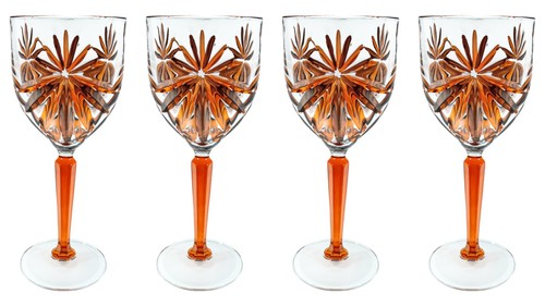 Set four orange murano - set,