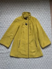 Ladies Mustard Yellow Short Swing Coat Size 8-10