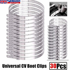 30X UNIVERSAL CV BOOT CLIPS KIT STAINLESS STEEL SET OF 30 CV JOINT CRIMP CLAMP