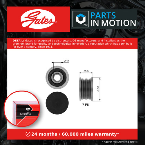 Overrunning alternator pulley - overrunning,