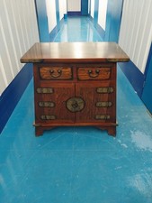 Vintage Chinese Lacquered Wooden Storage Cabinet