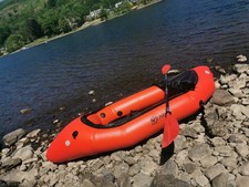 Verano Watersports Packraft  (Red) w/ Accessories - Inflatable Kayak Canoe
