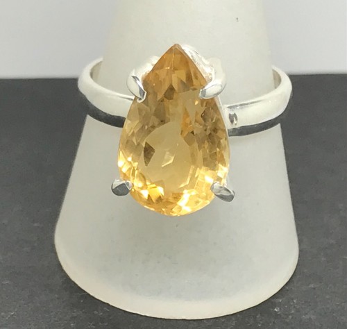 Citrine ring pear solid - ring,, pear,