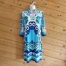 Donna Morgan Blue White Geo