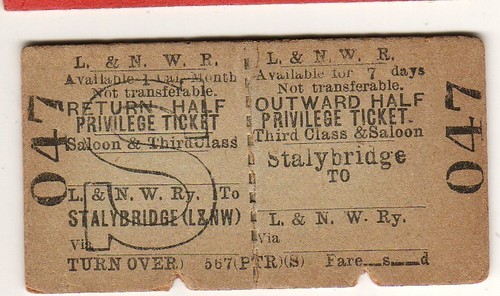 Railway ticket lnwr - railway, &