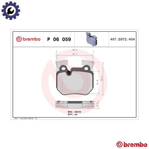 Brake pad set disc - pad,