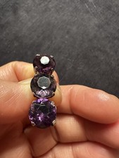 Antique CH Chester Hallmark Sterling  Silver Charles Horner Paste Brooch