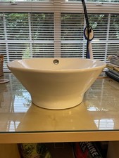 Ceramic Bathroom Vanity Countertop Wash Basin Bowl Round