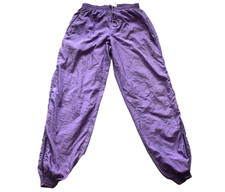 Vintage Puma Shell Suit Bottoms 80s Purple Retro Sportswear 30 - 32 W /  34L