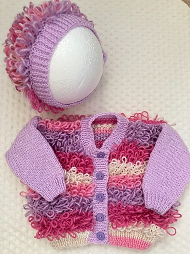 Handknitted baby variegated - handknitted,