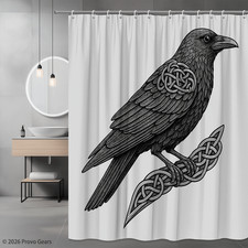 Celtic Raven Shower Curtain -