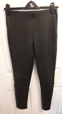 Firetrap Blackseal Womens Black Rubber 'Polyurethane' PU Leggings Size S BNWOT