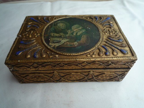 Vintage wooden box with - vintage,