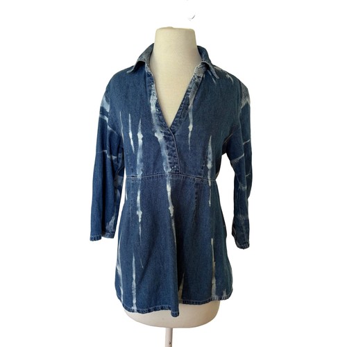 Vintage neck denim bleach - vintage, v