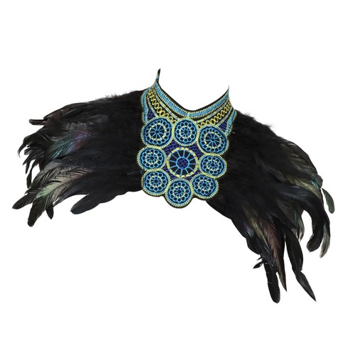 Artificial feather shrug shawl - artificial,